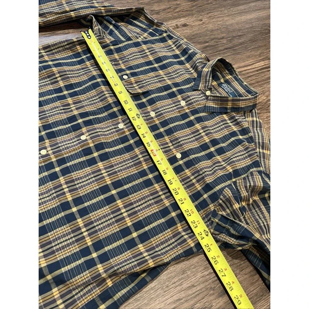 Polo Ralph Lauren Mens Plaid Long Sleeve Button Down Shirt 100% Cotton Size XL